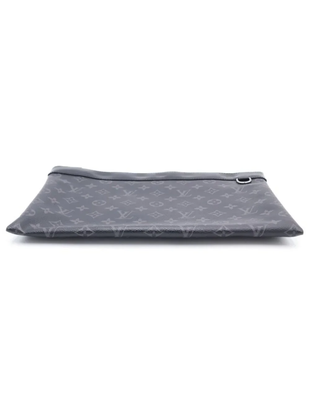 Louis Vuitton Monogram Eclipse Pochette Discovery Leather Clutch Black
